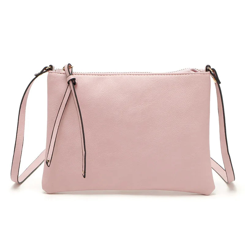 Vintage Slim Thin Women Leather Messenger Bag