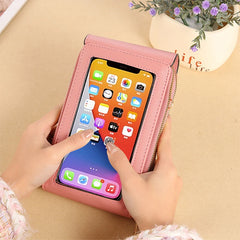 Multifunction Touch Screen Mobile Phone Bag Vintage Single Shoulder Bag