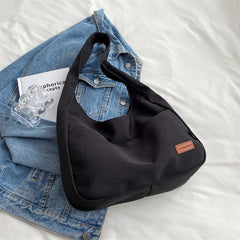 Ladies Large Capacity Canvas Handbag - Shoulder Bag for Shopping