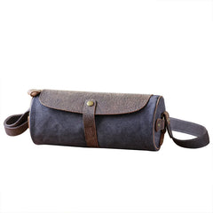 Canvas Leather One Shoulder Messenger Bag Retro Style