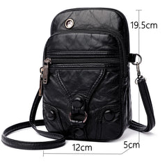 Women's PU Leather Small Mobile Phone Bag