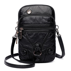 Women's PU Leather Small Mobile Phone Bag