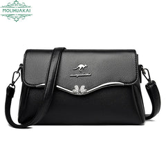 Women's PU Leather Handbag Double Shoulder Strap Single Shoulder Bag