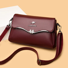 Women's PU Leather Handbag Double Shoulder Strap Single Shoulder Bag