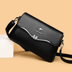 Women's PU Leather Handbag Double Shoulder Strap Single Shoulder Bag