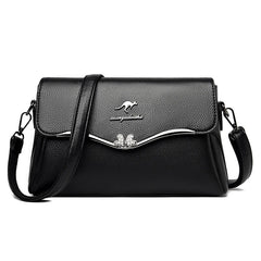 Women's PU Leather Handbag Double Shoulder Strap Single Shoulder Bag