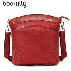 Women's Leather Shoulder Bag Purse Handbag with Packing Cubes