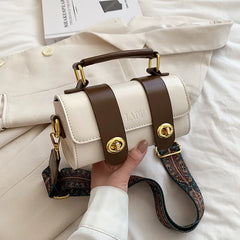 Women's Retro Messenger Bag Wide Strap Shoulder Bag