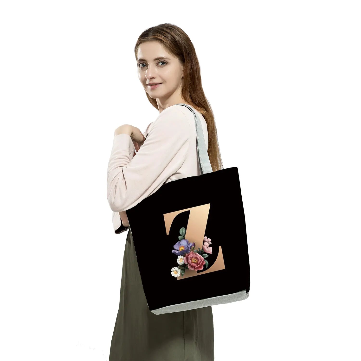 Harajuku Style Letter Series Handbag Foldable Cloth Shopper Tote Bag