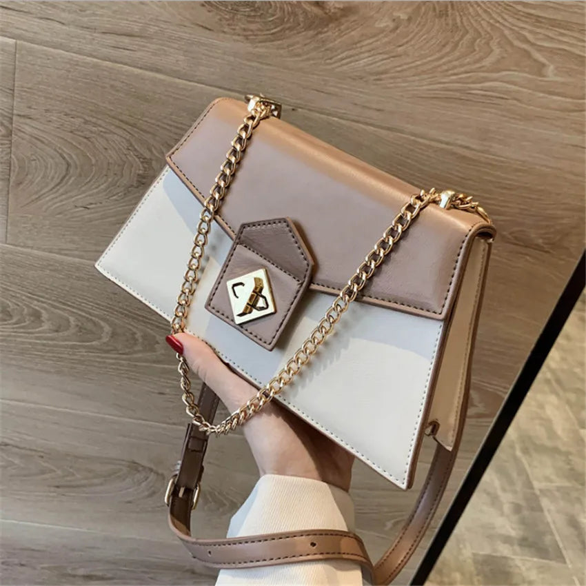 Women's Leather Crossbody Bag in Black