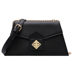 Women's Leather Crossbody Bag in Black
