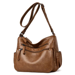 High-Quality Leather Women Handbag Messenger Shoulder Bag