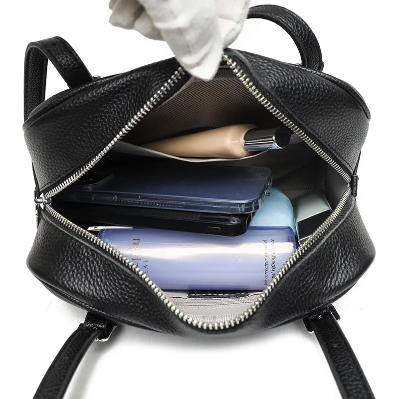 Women's Casual Boston Bag High Leather Handbag