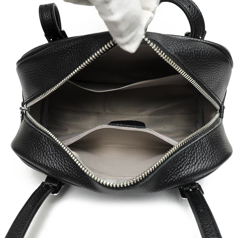 Women's Casual Boston Bag High Leather Handbag