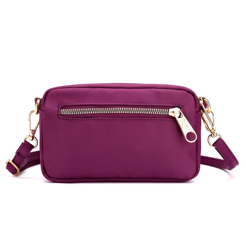 Waterproof Nylon Small Clutch Bag Women Shoulder Bag Mobile Wallet