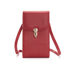 Soft Leather Large Capacity Wallet Phone Messenger Bag for Women