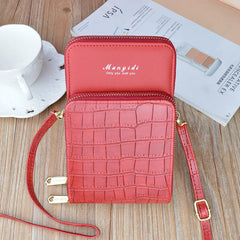 Solid Leather Messenger Bags for Women Large Capacity Single Shoulder Wallet
