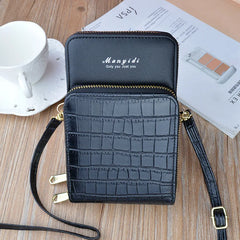Solid Leather Messenger Bags for Women Large Capacity Single Shoulder Wallet