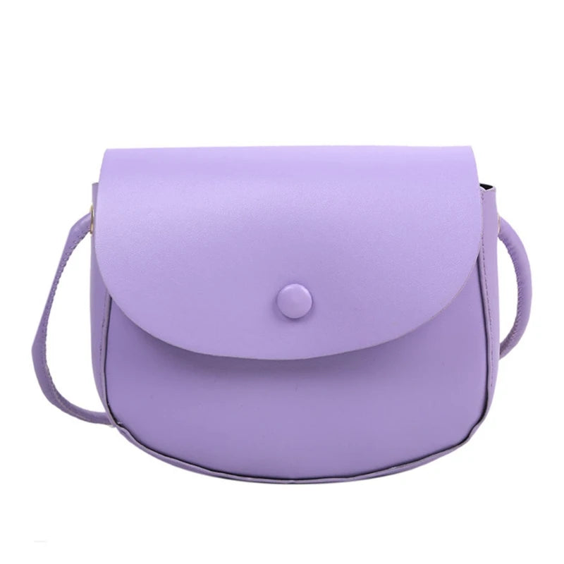 Women's Square Messenger Bag Flap Shoulder Satchel Crossbody Small Solid