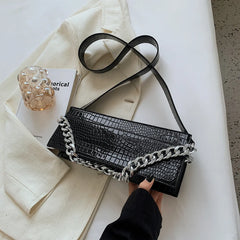 Stone Pattern Shoulder Bag Chain Handbag Nightclub Banquet Ladies Bag
