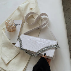 Stone Pattern Shoulder Bag Chain Handbag Nightclub Banquet Ladies Bag