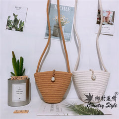 Sweet Style Shoulder Bag Straw Braid Crossbody Messenger Bag