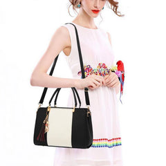 Tassel Patchwork Totes Crossbody Handbag for Women