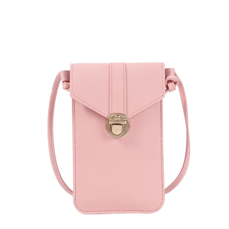 Women's Touch Screen Cell Phone Purse Smartphone Wallet PU Leather Handbag