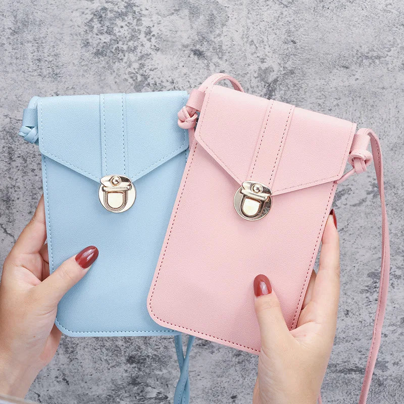 Women's Touch Screen Cell Phone Purse Smartphone Wallet PU Leather Handbag
