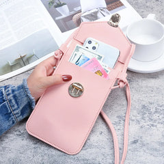 Women's Touch Screen Cell Phone Purse Smartphone Wallet PU Leather Handbag