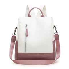 Ladies Versatile Leather Shoulder Bag Casual Large Capacity Backpack