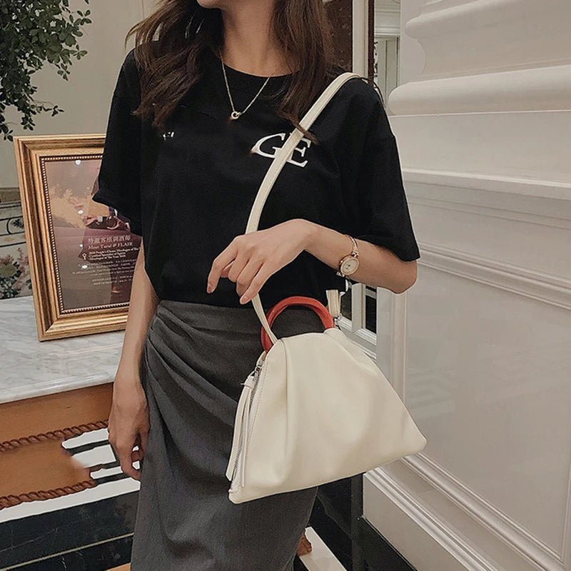 Women's Small PU Shoulder Bag with Detachable Strap