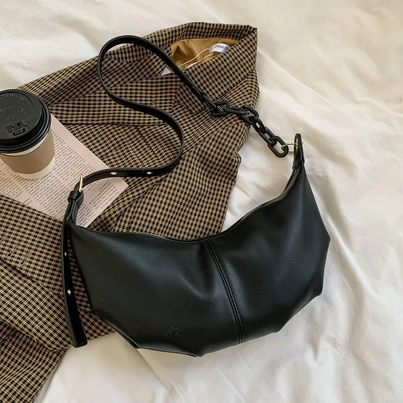 Vintage Hobos Soft Leather Crossbody Handbag