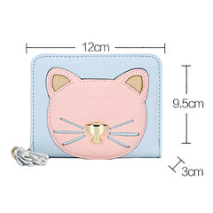 Cat Tassel Short Mini Wallet for Women