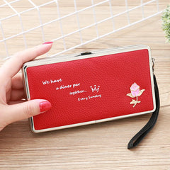 Rose Ladies Wallet Large Capacity Clutch Bag
