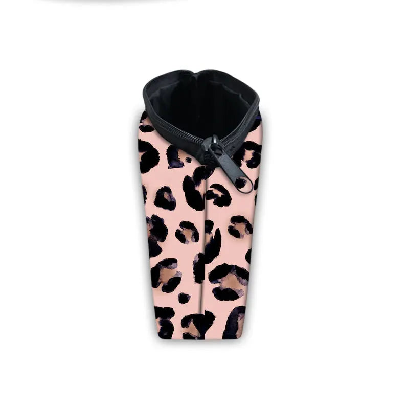Leopard Print Makeup Bag Water Resistant Organizer Women Multifunction Beauty