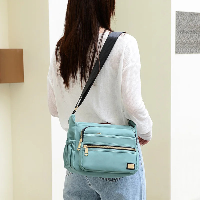 Waterproof Multilayer Shoulder Bag Large Capacity Casual Handbag