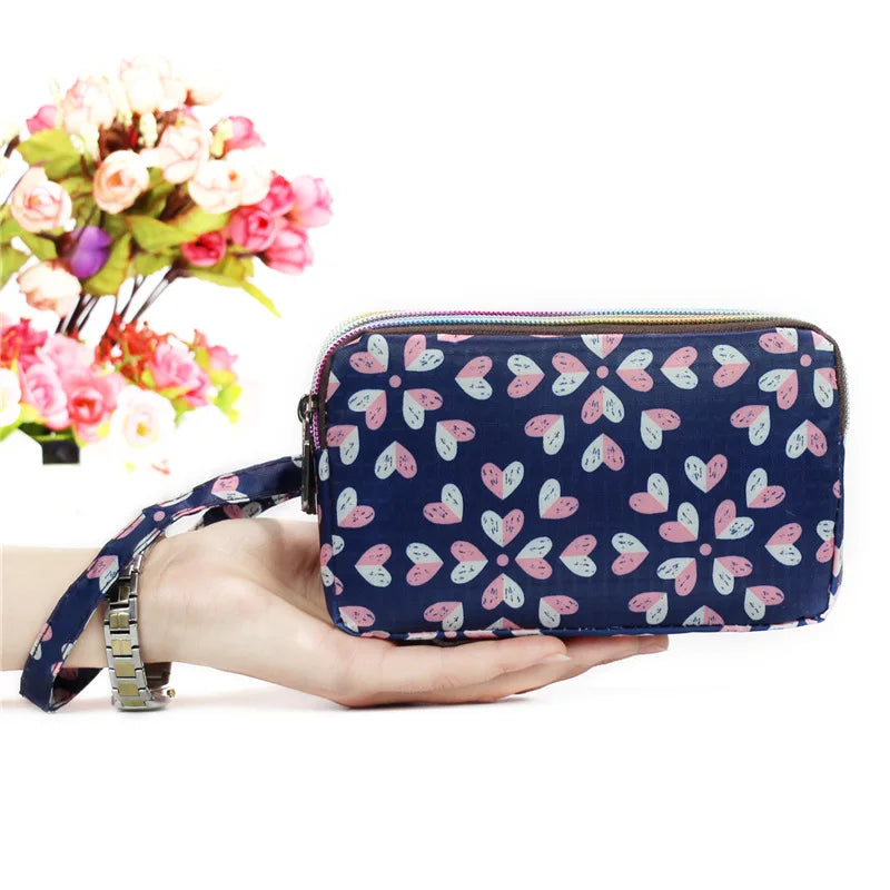 Large Capacity Zipper Purse Oxford Leather Female Long Wallet