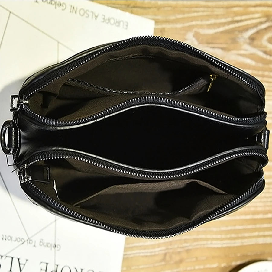 Embroidered Shoulder Bag Double Pouch Lady Bag