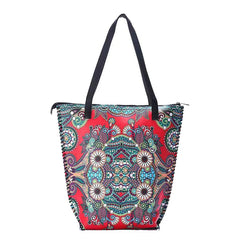 Cartoon Pattern PU Leather Handbag Shoulder Messenger Bag Large Capacity