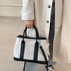 Women's Messenger Handbag Contrast PU Leather Travel Shoulder Bag