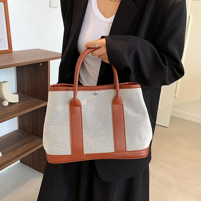 Women's Messenger Handbag Contrast PU Leather Travel Shoulder Bag