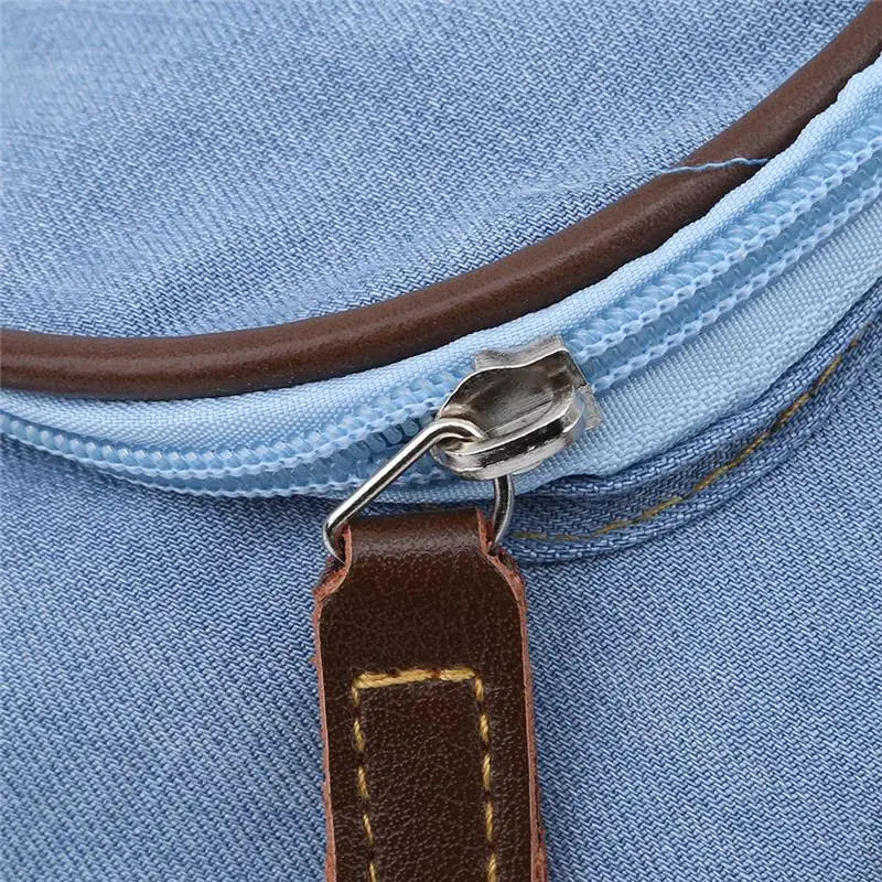 Denim Vintage Crossbody Bag Women's Fashionable Portable Handbag