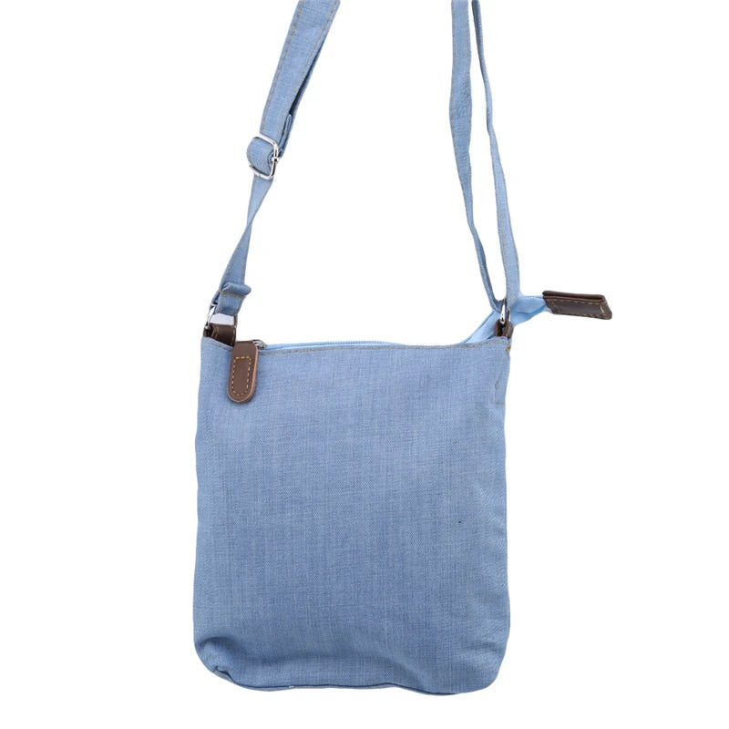 Denim Vintage Crossbody Bag Women's Fashionable Portable Handbag