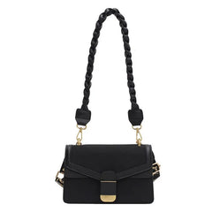 Retro PU Shoulder Bag with Zipper Compartment