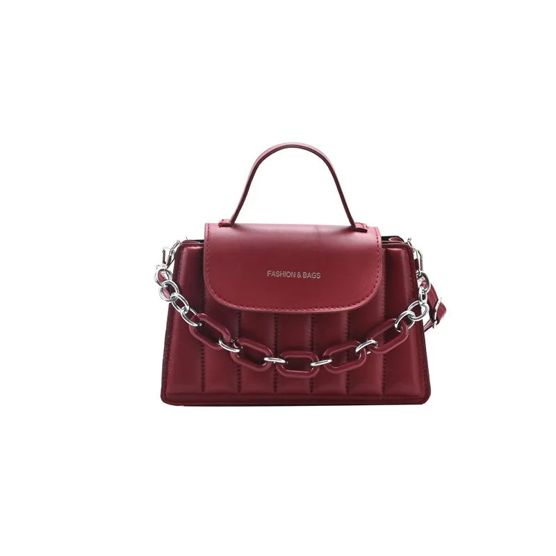 Ladsoul Pu Leather Crossbody Bag Small Shoulder Bag Chain Flap Bag