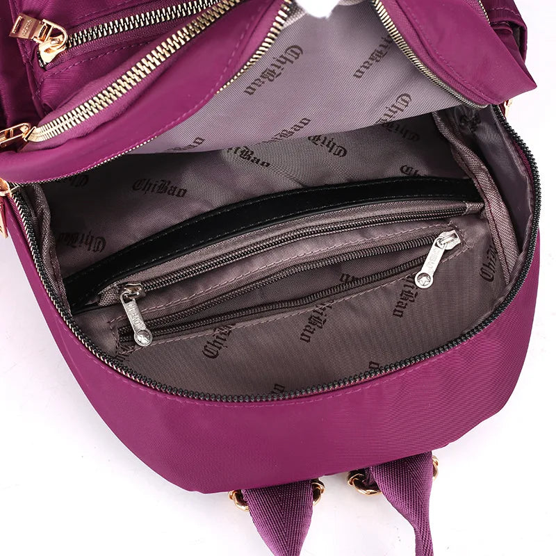 Ladsoul Nylon Travel Shoulder Bag Soft School Bag for Teenage Girls