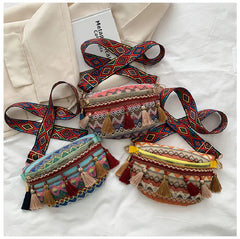 Bohemian Crossbody Purse Fringe Tassel Waist Pack Bum Bag