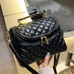 High Leather Handbag Round Crossbody Bags for Women Shoulder Bags Tote Bag