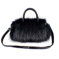 Lady Girl Faux Rabbit Fur Handbag Shoulder Messenger Bag Tote